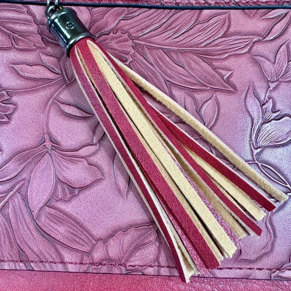 Liz Soto Ruby Red Vegan Leather Multi Pocket Crossbody with Adjustable Strap